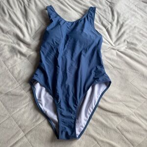 Medium blue one piece bathing suit size XL